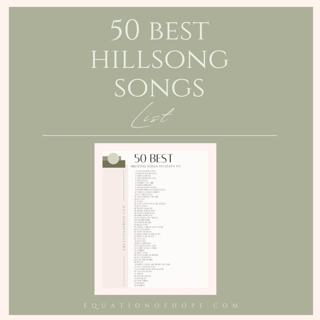50 best hillsong songs list resource library