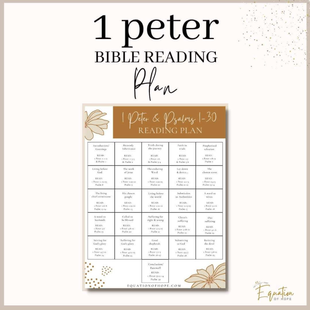 1 peter bible reading plan resource library
