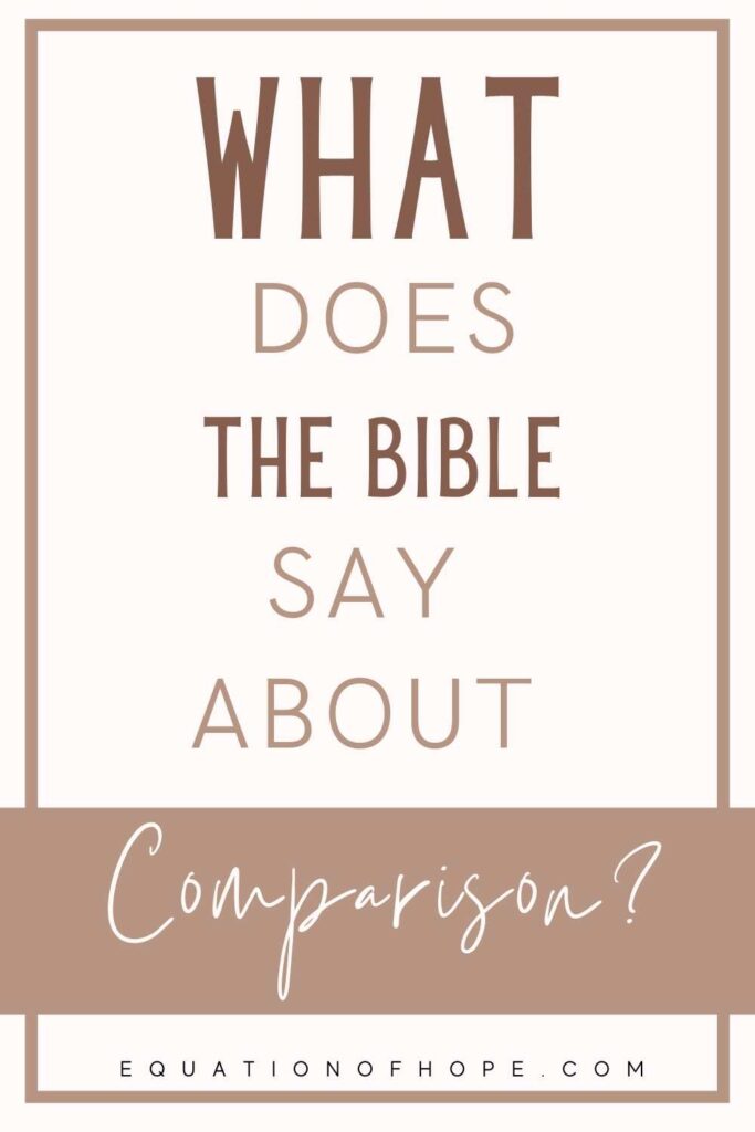 what does the bible say about comparison pin