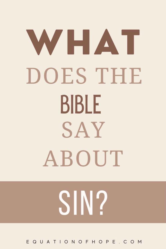 what does the bible say about sin